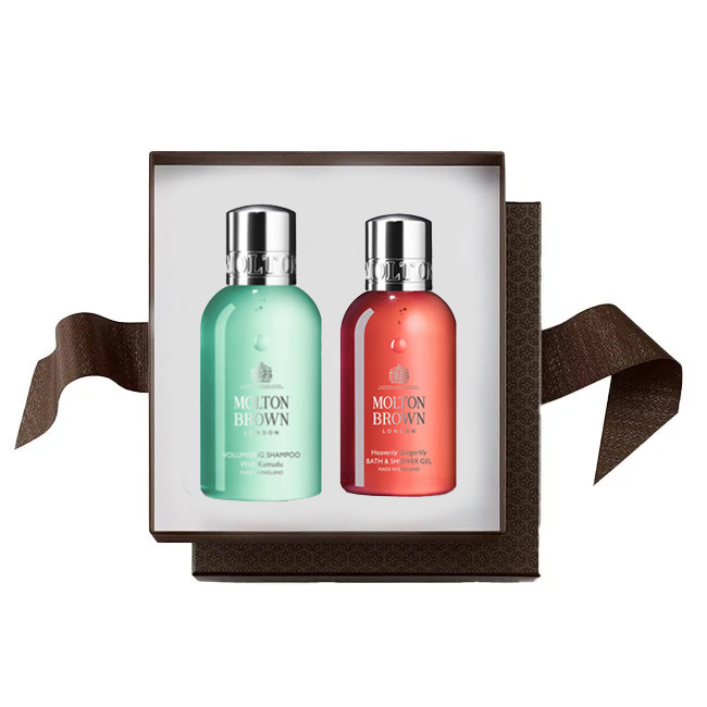 Set Cadou Molton Brown, Gel de dus Gingerlily 100 ml, Sampon de volum Kumudu 100 ml