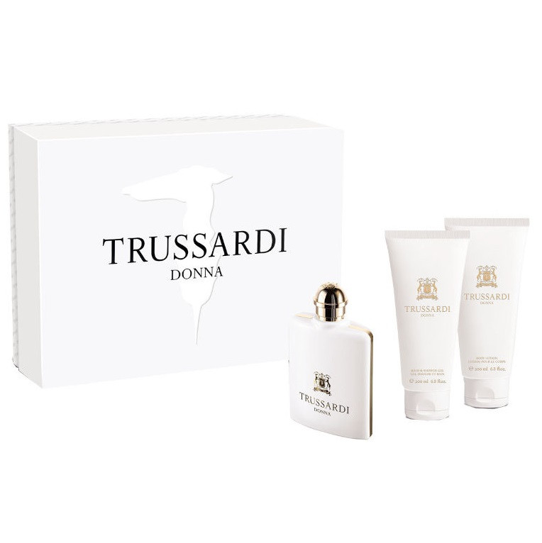 Set Cadou Trussardi Donna 1911, Femei, Apa de Parfum, 100 ml + Lotiune de Corp, 200 ml + Gel de Dus,