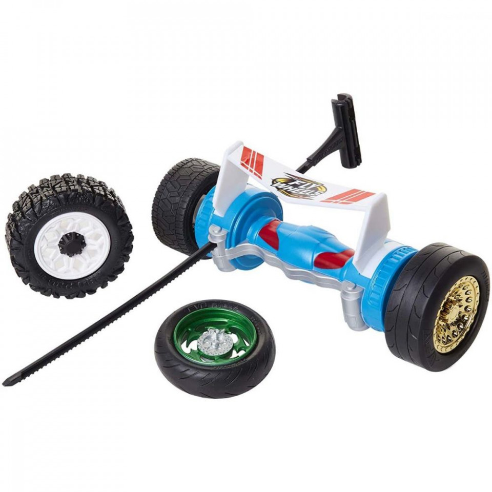 Set Fly Wheels, 4 anvelope si lansator turbo (CULOARE: Albastru) - 4 | YEO