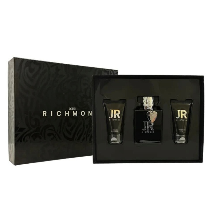 Set John Richmond Men, Apa de Toaleta, 100 ml + Aftershave Balsam, 50 ml + Gel de dus, 50 ml