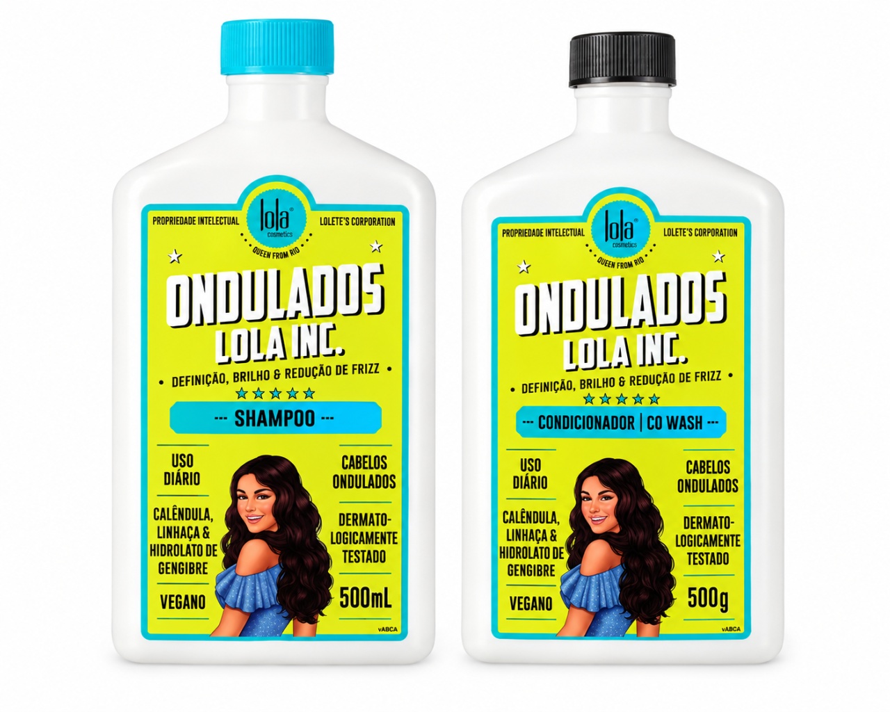 Set Lola Cosmetics Ondulados pentru Păr Ondulat – Șampon 500 ml + Balsam 500 g