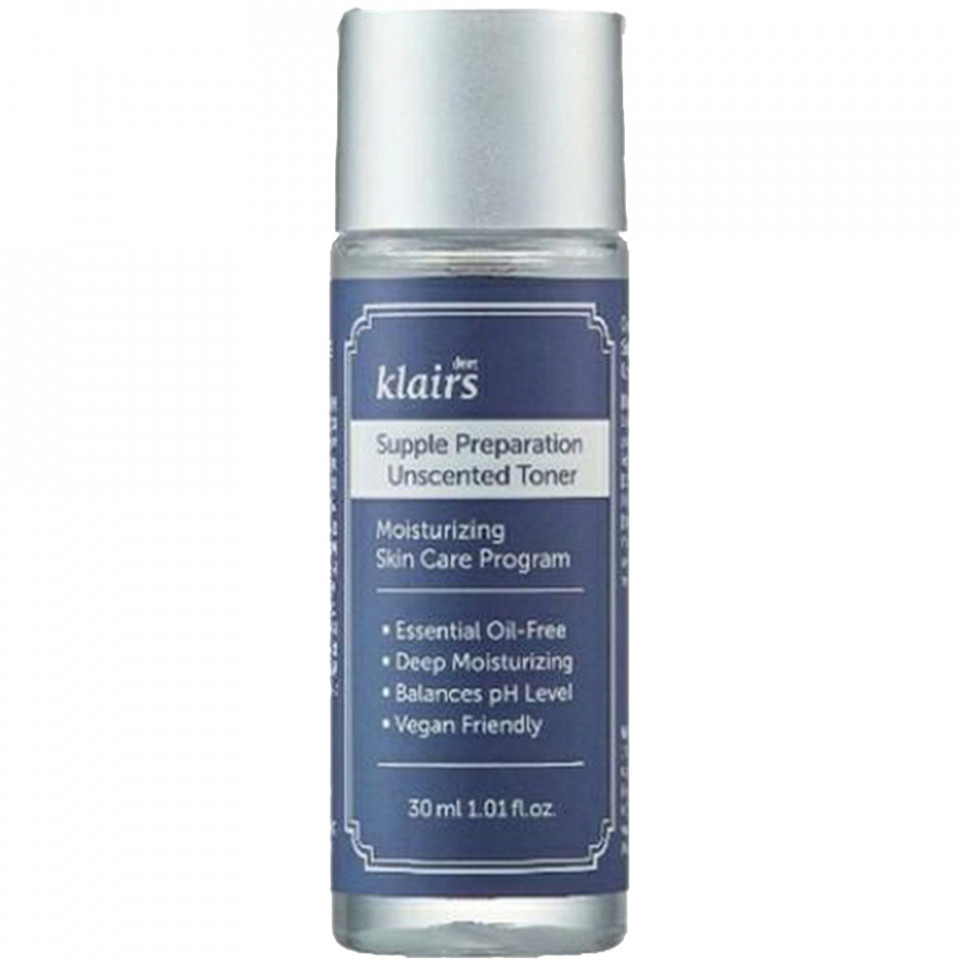 Toner de fata fara parfum Klairs Supple Preparation (Gramaj: 180 ml, Concentratie: Toner facial)