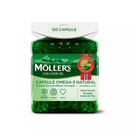 Ulei de ficat de cod 120 capsule Moller's