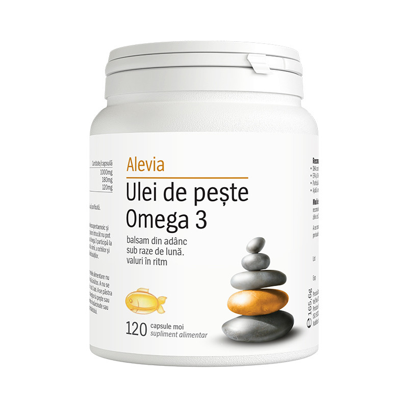 Ulei de peste Omega 3, 120 capsule, Alevia (Gramaj: 120 capsule)