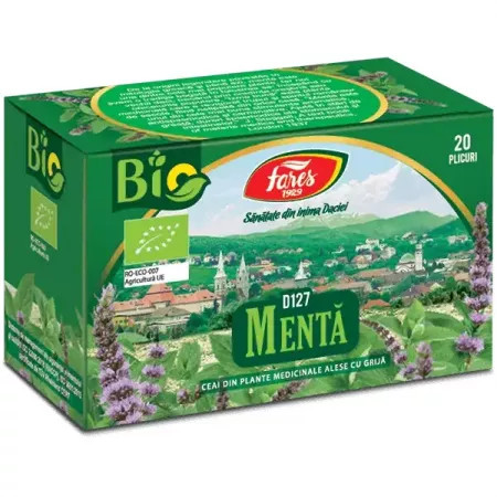 Ceai de menta Bio D127 20 plicuri Fares