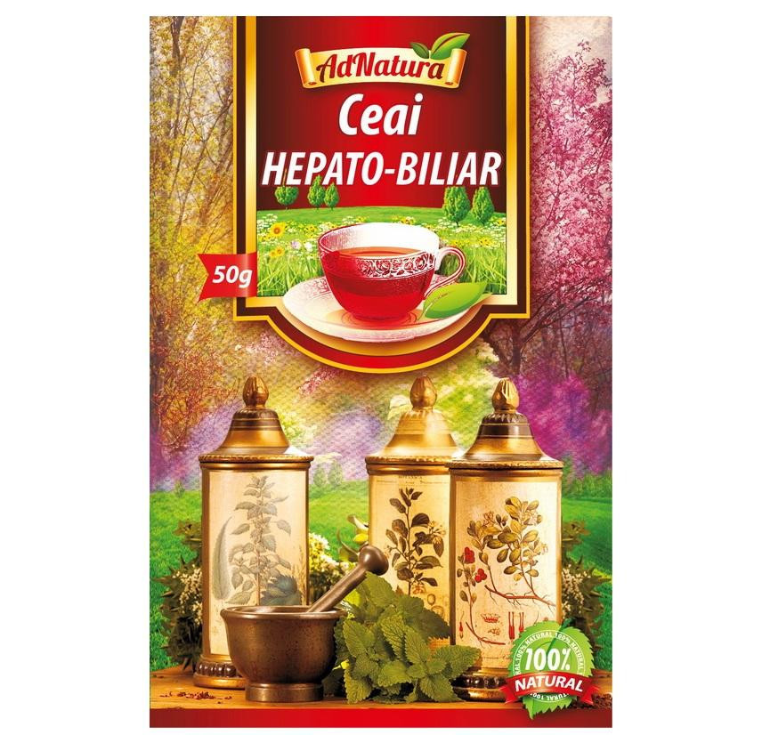 Ceai Hepato-Biliar AdNatura 50 g/25 plicuri (Ambalaj: 50 grame)