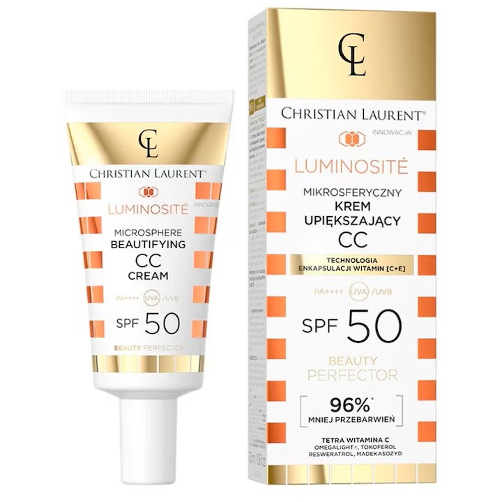Crema de fata Christian Laurent Innovation Luminosite Microsphere Beautifying CC Cream SPF 50, 30 ml