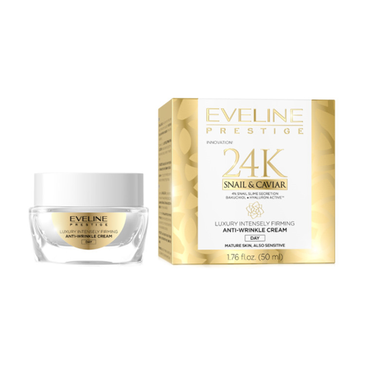 Crema de zi anti-rid Eveline Prestige 24k Snail & Caviar 50 ml (Concentratie: Crema, Gramaj: 50 ml)