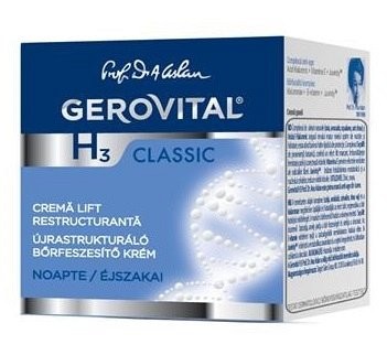 Crema lift hidratanta de noapte Gerovital H3 Classic (Concentratie: Crema pentru fata, Gramaj: 50 ml)