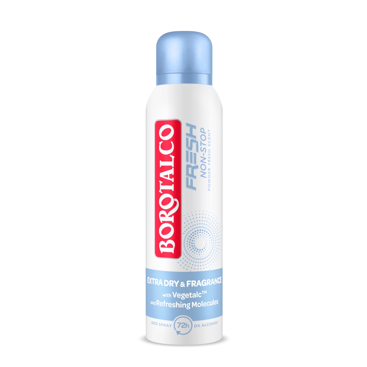 Deodorant Spray antiperspirant Fresh Non-Stop Fresh Talc Scent Borotalco, 150 ml (Gramaj: 150 ml)