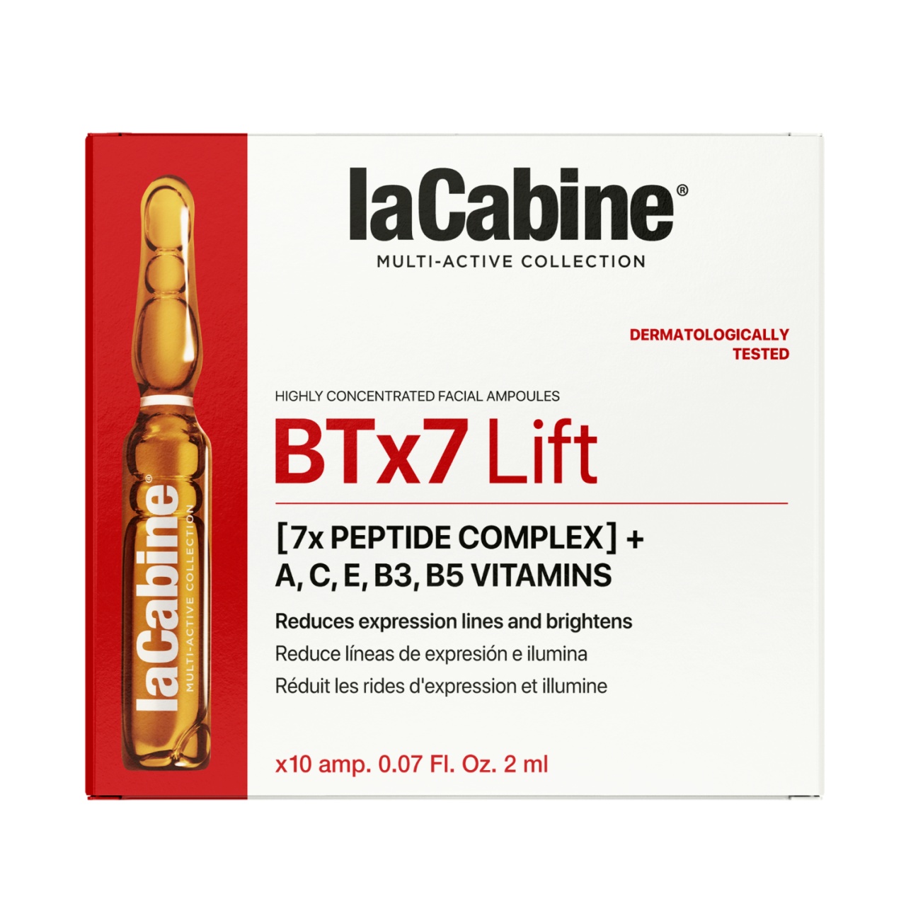 Fiole de fata pentru reducerea ridurilor BTx7 Lift Multi-active, 10 fiole x 2 ml, La Cabine