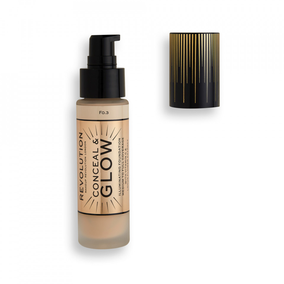 Fond de ten Makeup Revolution Conceal & Glow (Concentratie: Fond de ten, Gramaj: 23 ml, Nuanta fond 