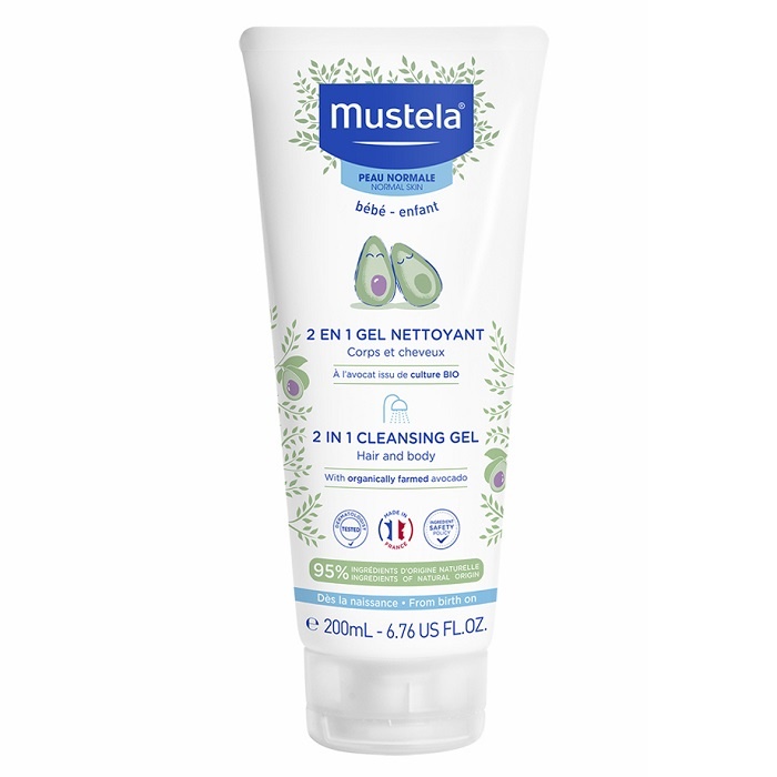 Gel de curatare 2 in 1 par si corp, Mustela (Gramaj: 200 ml, Concentratie: Gel de curatare)