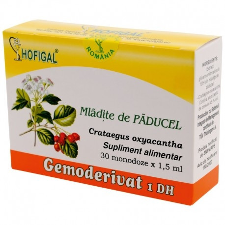 Gemoderivat din Mladite de Paducel Hofigal, 30 monodoze (Ambalaj: 30 monodoze)