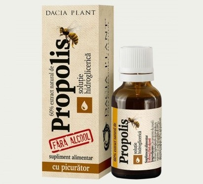 Propolis Tinctura fara alcool cu picurator Dacia Plant 20 ml