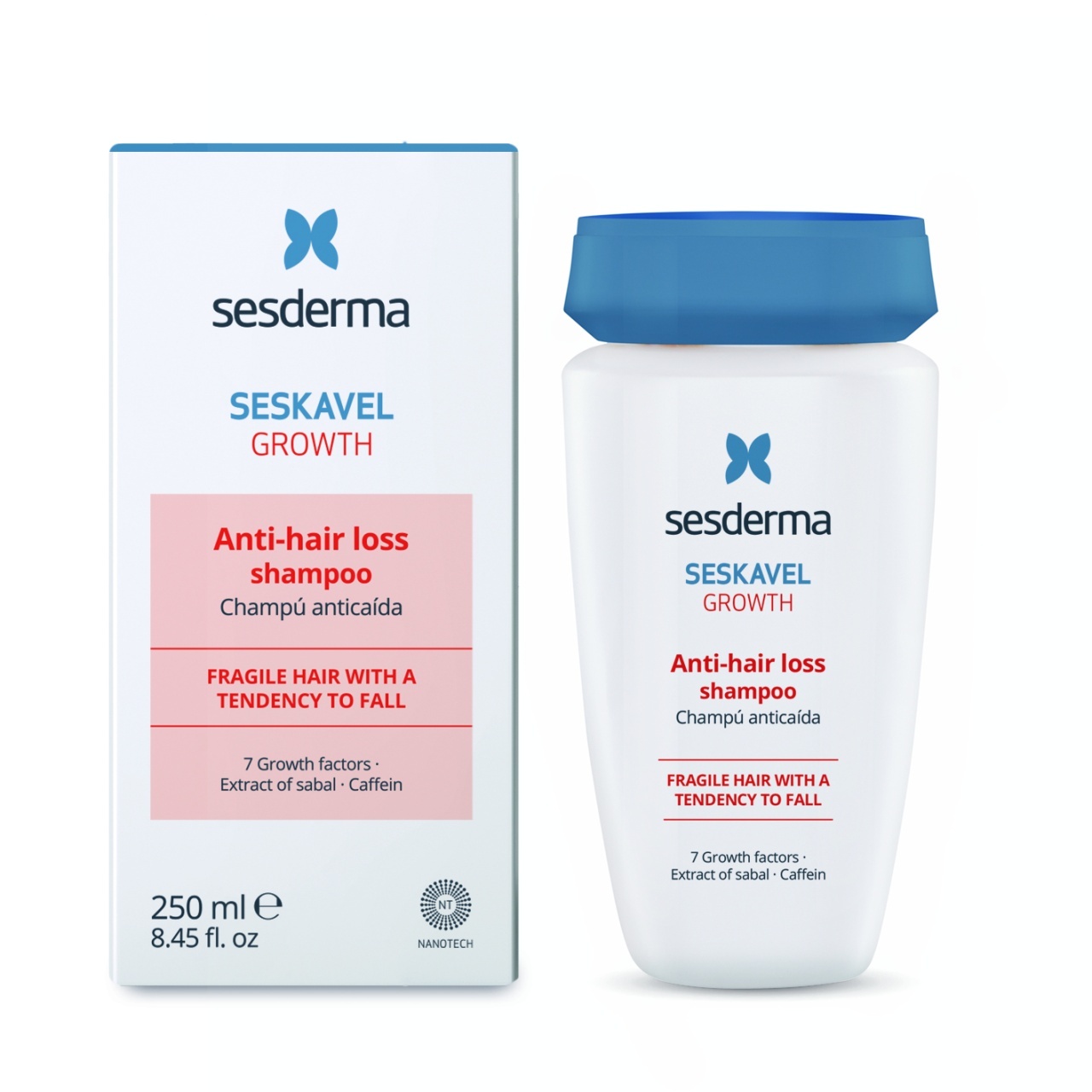 Sampon impotriva caderii parului Sesderma Seskavel Growth (Concentratie: Sampon, Gramaj: 250 ml)