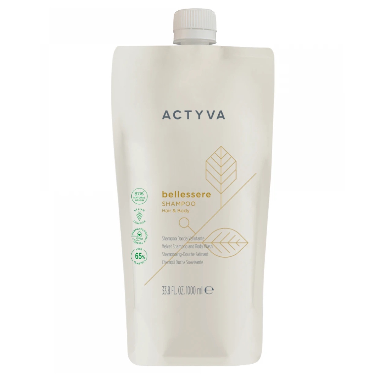 Sampon pentru par si corp Kemon Actyva Bellessere (Concentratie: Sampon, Gramaj: 1000 ml Refill)