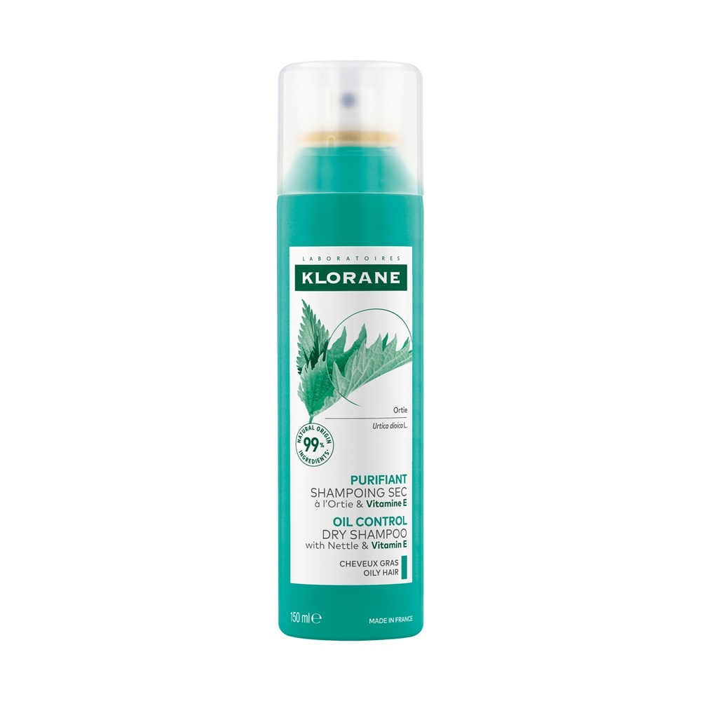 Sampon uscat cu urzica si vitamina E Klorane, 150 ml