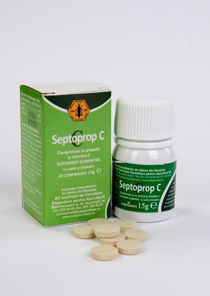 Septoprop cu vitamina C Institutul Apicol, 30 capsule (Ambalaj: 30 capsule)
