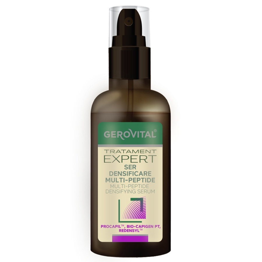 Ser cu Multi-Peptide pentru Creșterea Părului Tratament Expert, 100 ml, Gerovital