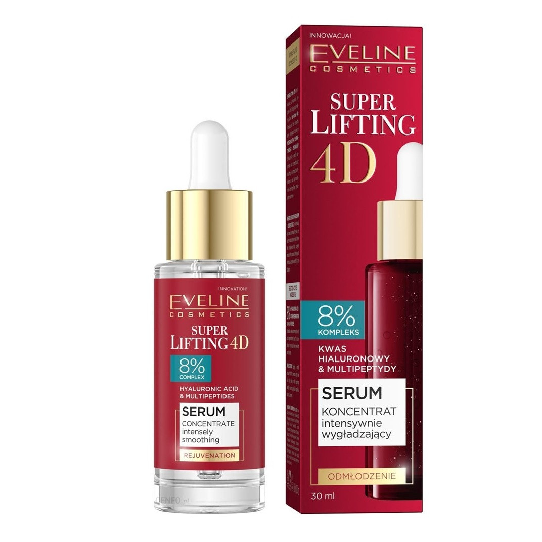 Serum concentrat de netezire intensiva, Super Lifiting 4D Eveline Cosmetics, 30 ml