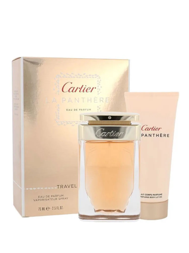 Set Cadou Cartier La Panthere, Apa de Parfum 75 ml + Lotiune de corp, 100 ml