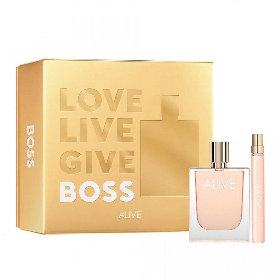 Set Cadou Hugo Boss Alive, Apa de Parfum, Femei (Continut set: 80 ml Apa de Parfum + 10 ml Apa de Pa