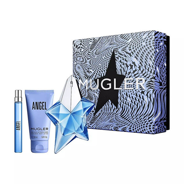 Set cadou Thierry Mugler Angel, Femei, Apa de Parfum, 50 ml + Lotiune de corp 50 ml + mini Apa de pa