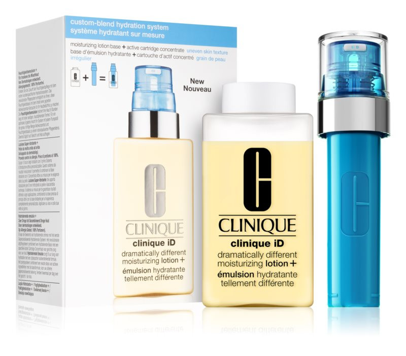 Set Clinique iD for Uneven Skin Tone pentru ten uscat si pori dilatati (Concentratie: Crema pentru f