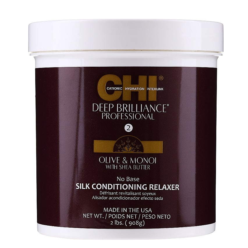 Tratament pentru par Chi Deep Brilliance Olive & Monoi Conditioning Relaxer No.2, 908 gr (Concentrat