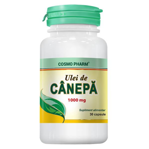 Ulei de canepa 30 capsule Cosmopharm (Ambalaj: 30 capsule)