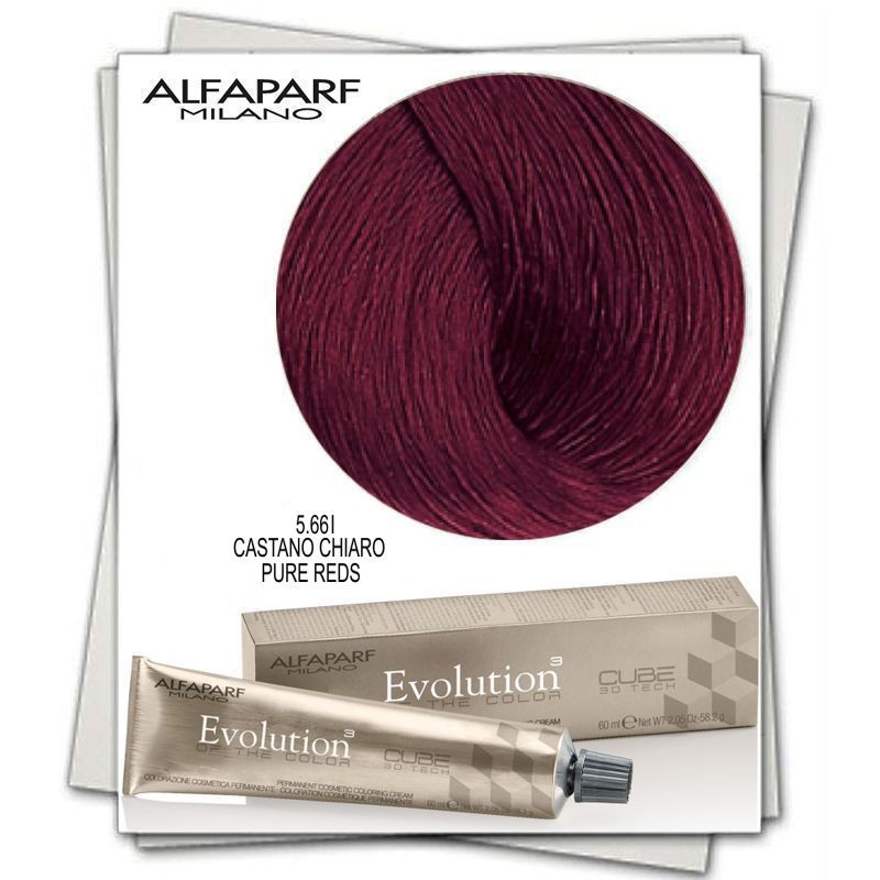 Alfaparf Milano Evolution of the Color Vopsea Permanenta (Concentratie: Vopsea permanenta, Gramaj: 60 ml, Culoare vopsea: 5.66I Castano Chiaro Pure Reds)