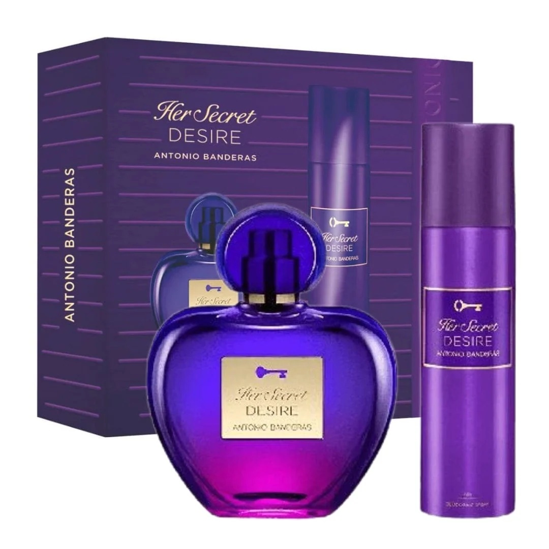 Antonio Banderas Set Her Secret Desire Apa de Toaleta 50 ml + Deodorant 150 ml, Femei