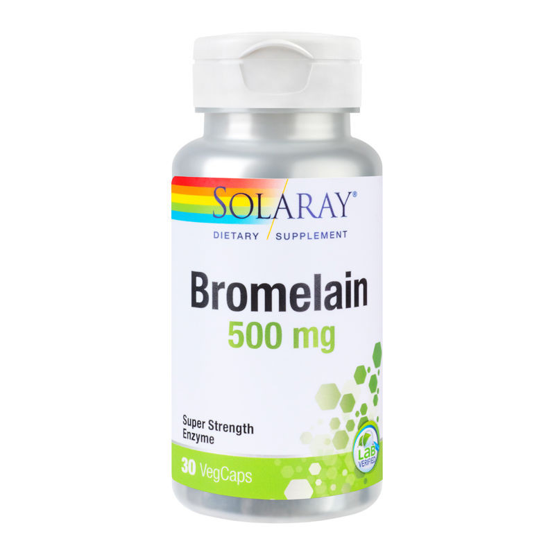 Bromelain SECOM Solaray 30 capsule (Concentratie: 500 mg)