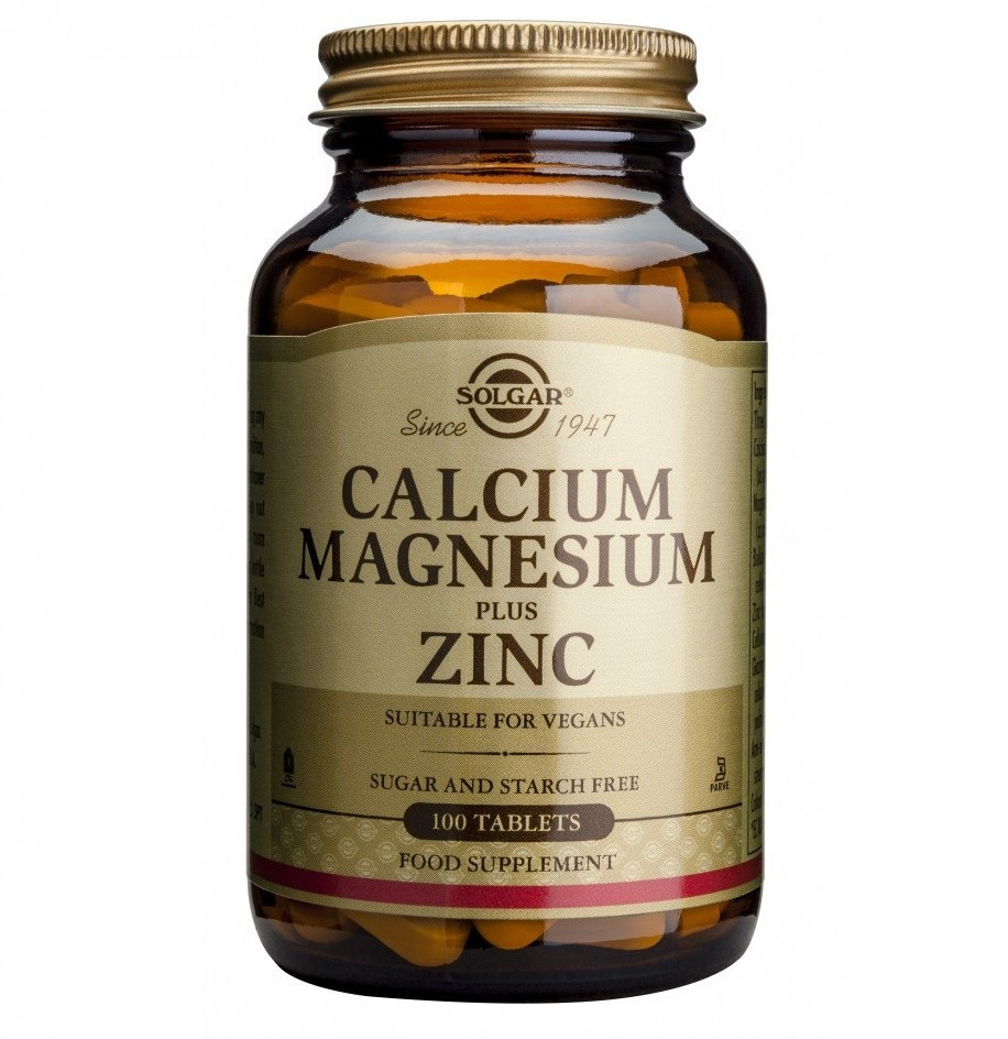 Calcium Magnesium + Zinc Solgar 100 tablete (TIP PRODUS: Suplimente alimentare, Concentratie: 471.66 mg)