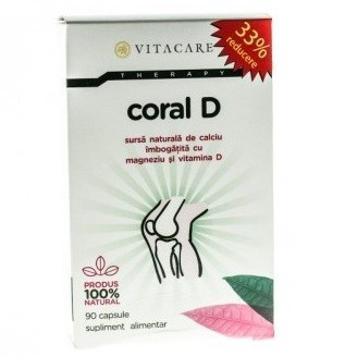 Coral D Vitacare capsule (Ambalaj: 90 capsule, Concentratie: 1750mg)