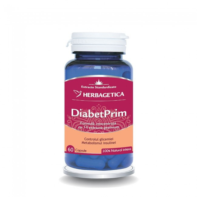 DiabetPrim Herbagetica (Ambalaj: 60 capsule, TIP PRODUS: Suplimente alimentare)