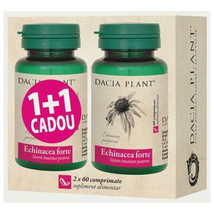 Echinacea Forte Dacia Plant 60+60 comprimate (Concentratie: 60 +60 comprimate)