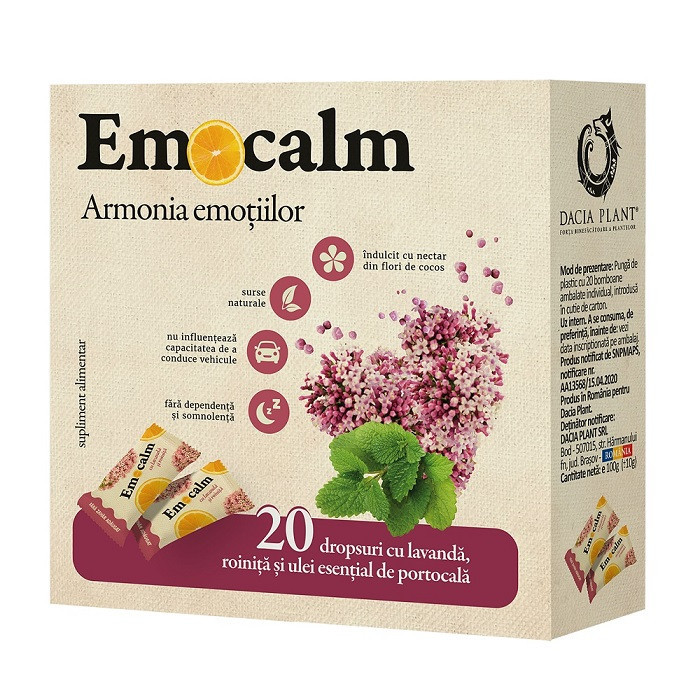 Emocalm drops, 20 dropsuri, Dacia Plant (Gramaj: 1 buc)