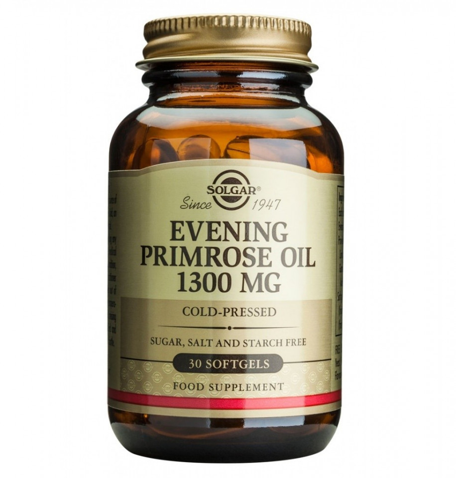 Evening Primrose Oil 1300 mg (Ulei de luminita noptii) Solgar 30 capsule (Concentratie: 1300 mg)