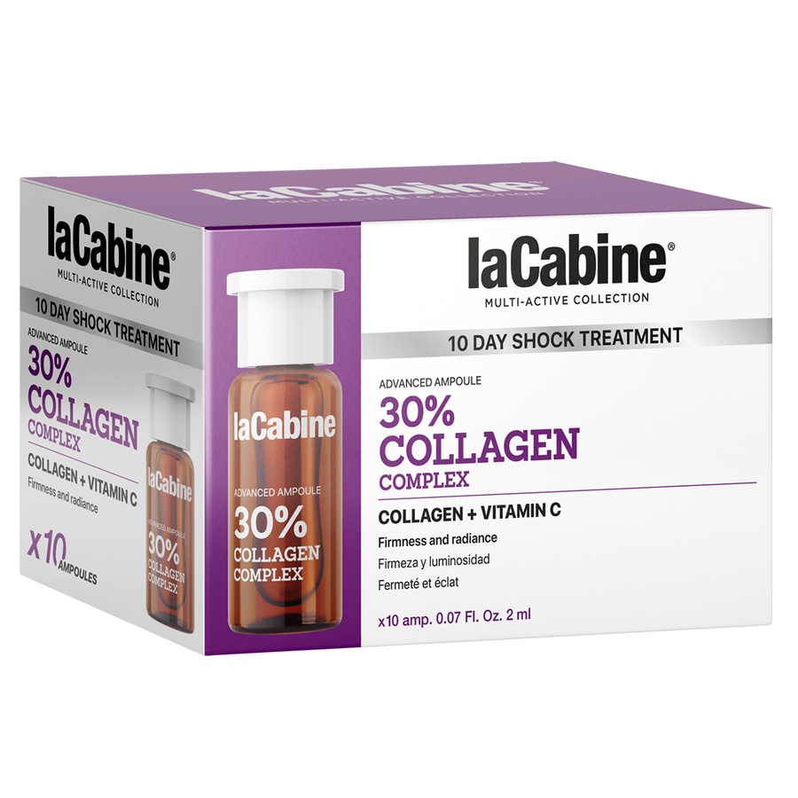 Fiole cu Colagen și Vitamina C pentru Fermitate Advanced 30% Collagen Complex, La Cabine, 10 x 2 ml