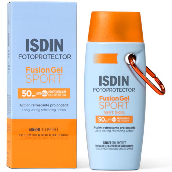 Gel de protectie solara pentru corp cu SPF 50 Isdin Fusion Gel Sport, 100 ml