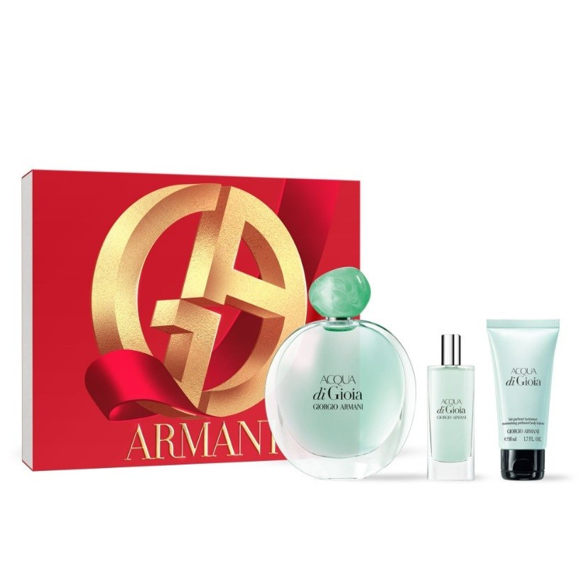 Giorgio Armani Acqua di Gioia, Femei, Apa de parfum, 100 ml + Lotiune de corp 50 ml + Apa de parfum,