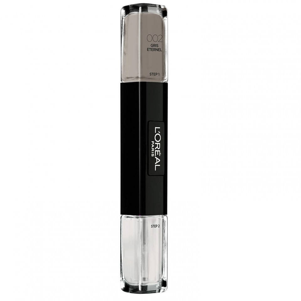 Lac de unghii L'Oreal Infallible Gel Nail Polish, 2x5ml (Concentratie: Lac de unghii, Culoare produse: 02 Gris Eternel)