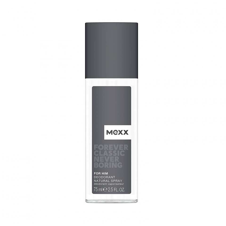 Mexx,Forever Classic Never Boring, Grapefruit, Anti-Perspirant, Fresh flowers, Deodorant Spray, For Men, 75 ml