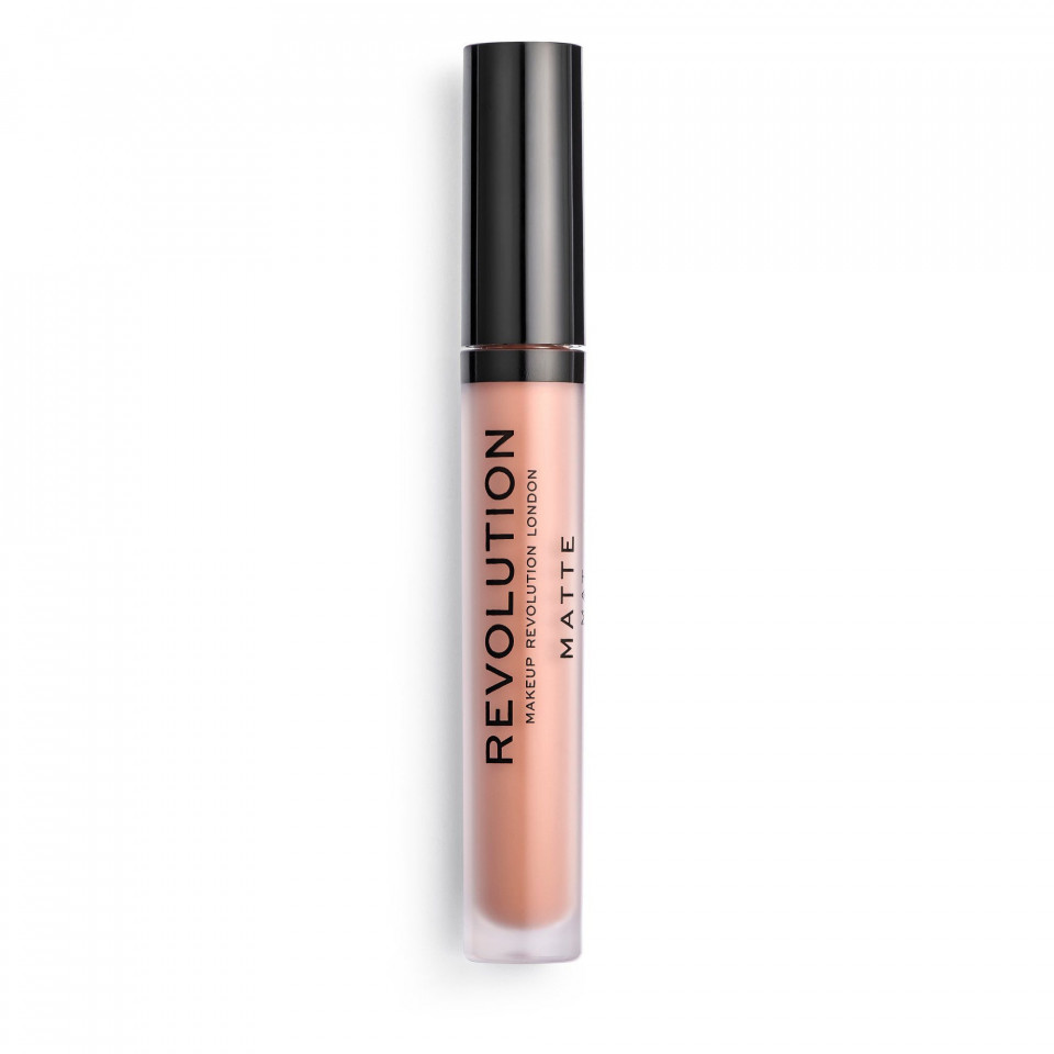 Ruj lichid Makeup Revolution, Matte, Vegan, 3 ml (Nuanta Ruj: 121 Head-turner)