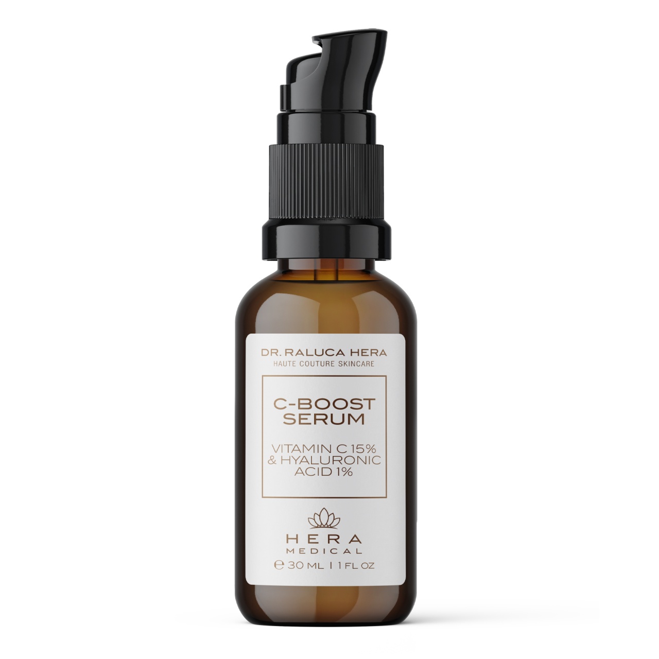 Ser facial antioxidant C-Boost cu vitamina C 15% si acid hialuronic 1%, Hera Medical, 30 ml (Gramaj: 30 ml)