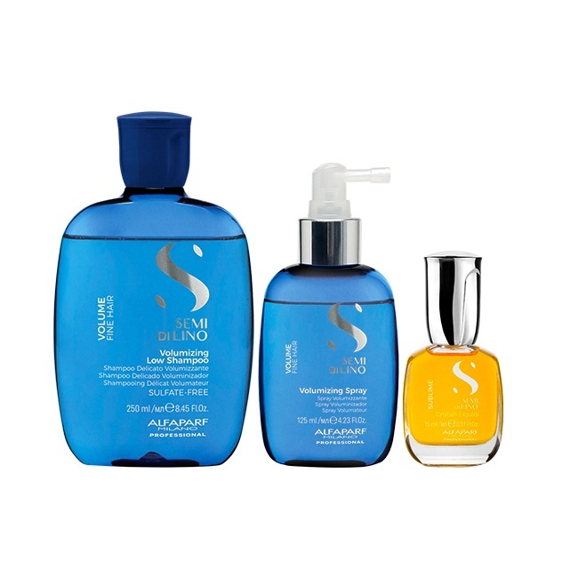 Set Alfaparf Milano Volume Magnifying Sampon 250 ml + Spray 125 ml + Ulei Cristalli Liquidi 15 ml