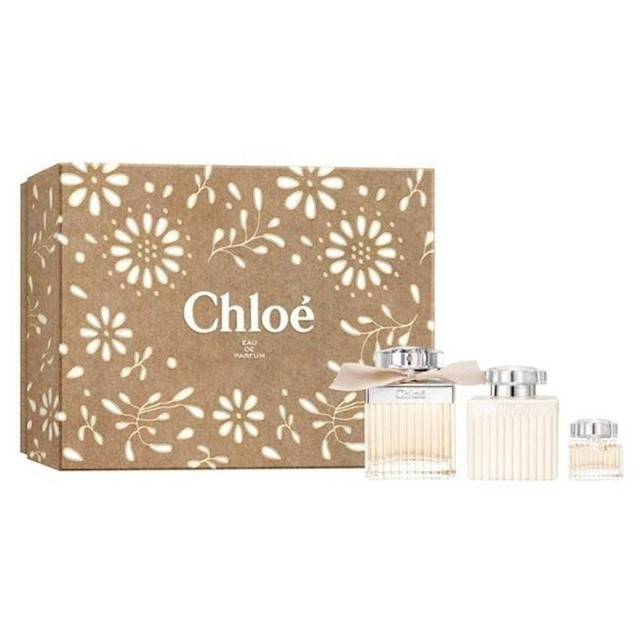 Set Cadou Chloe Eau de Parfum (Continut set: 75ml Apa de Parfum + 5 ml Apa de Parfum + 100ml Lotiune