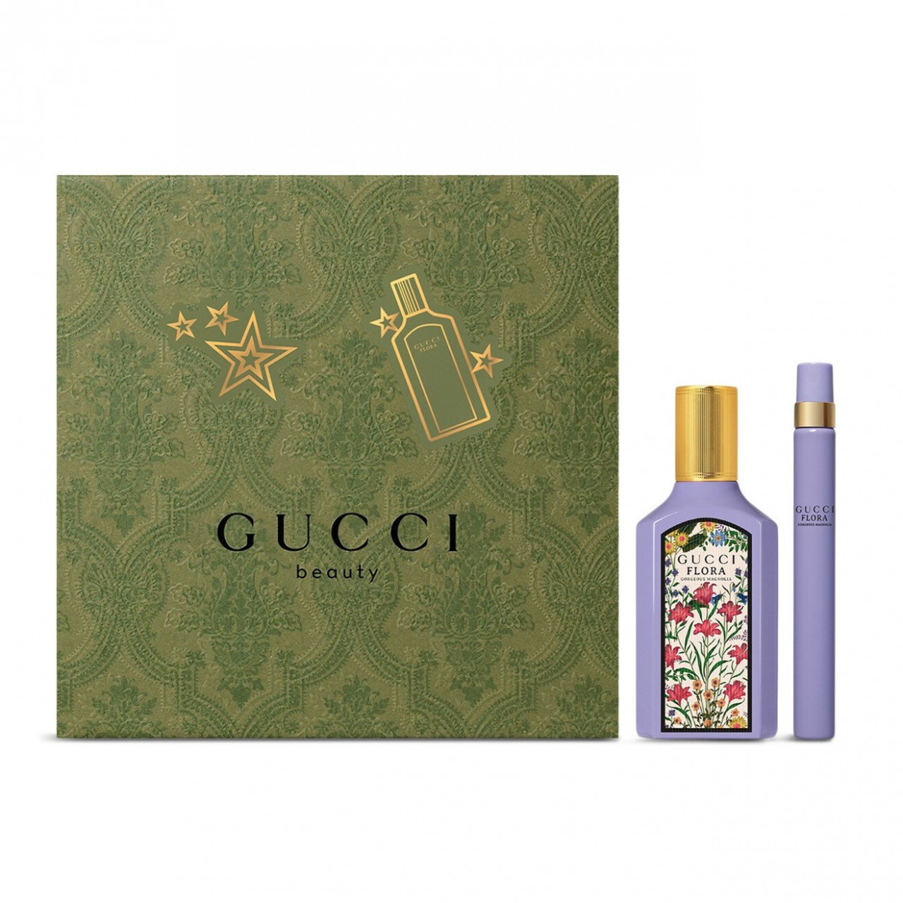 Set cadou Gucci Flora Gorgeous Magnolia, Femei, Apa de parfum, 50 ml + 10 ml